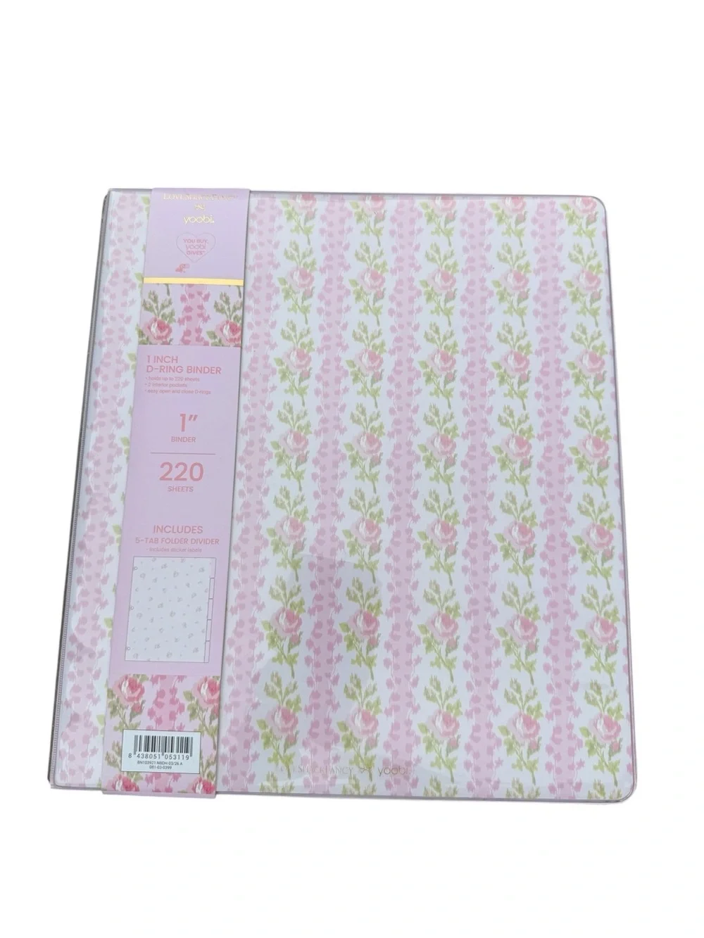 Loveshackfancy Pink binder  3-Ring Binder